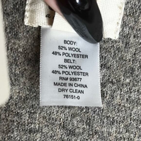 🆕 WOOL PONCHO CAPE LAYERING NWT a.n.a. Maje OSFM Tan Brown Black Cream - Picture 11 of 14